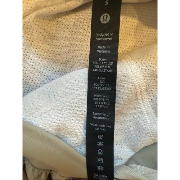 Lululemon Mens Fast and Free Lined Short 6" Size S Clay Gray Brown Color - Picture 9 of 14